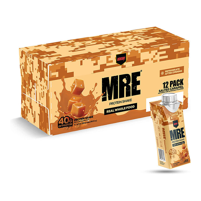 Redcon1 MRE Protein Shake Real Whole Food RTD Pack of 12 Salted Caramel