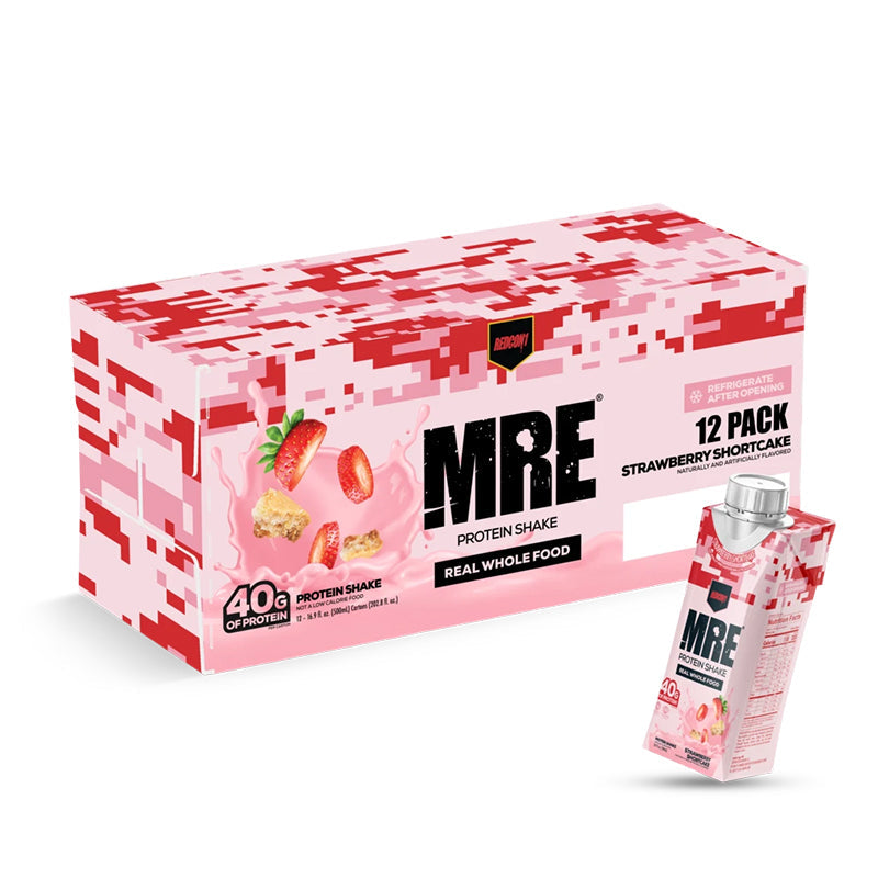 Redcon1 MRE Protein Shake Real Whole Food RTD Pack of 12 Vanilla Milkshake