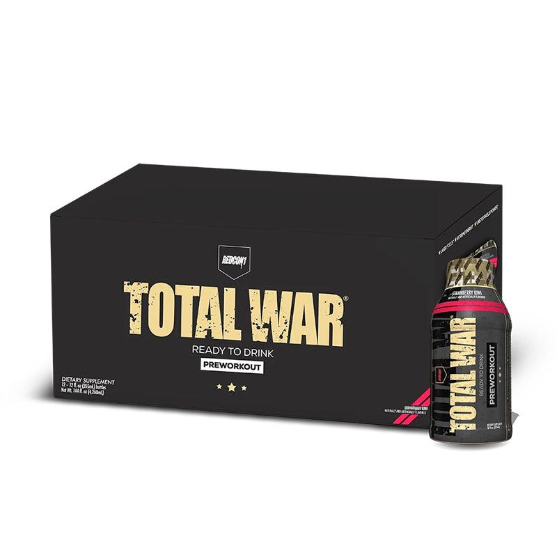 Redcon1 Total War RTD Pre-workout Pack of 12 Strawberry Kiwi