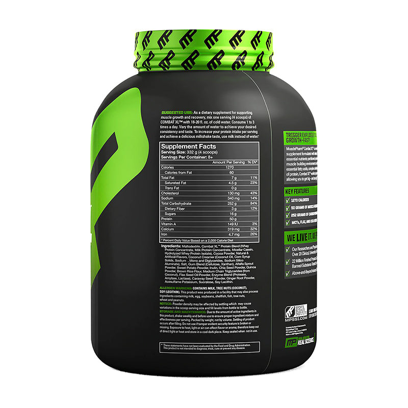 MUSCLEPHARM COMBAT XL MASS GAINER 6 رطل