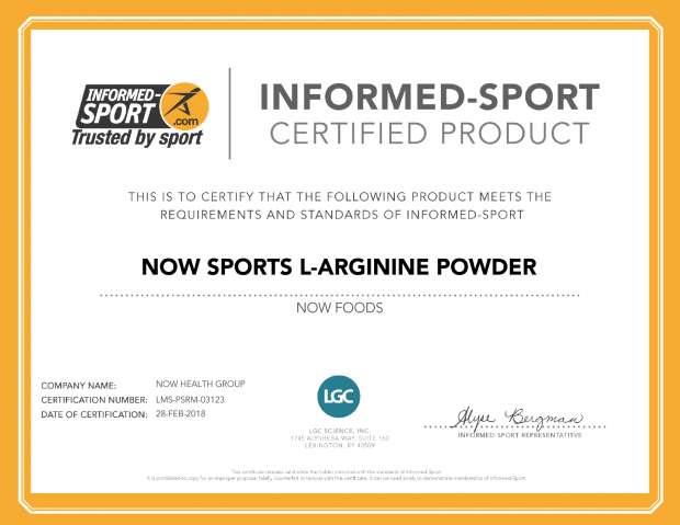 NOW Sports L-Arginine Powder 1 lb Amino Powder