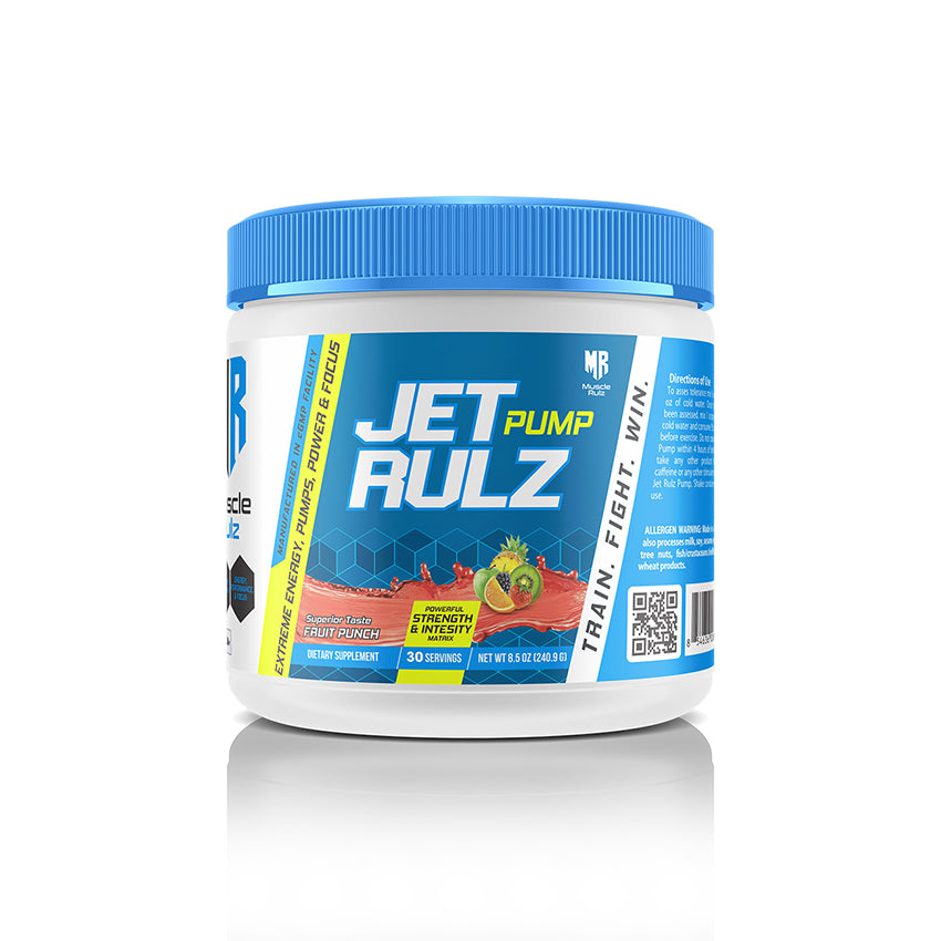 Muscle Rulz Jet Rulz Pump stim-free pre-workout fruit punch