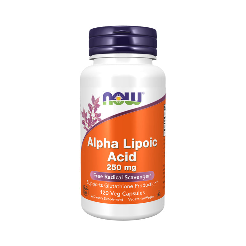 NOW Alpha Lipoic Acid 250 mg Veg Capsules 120 Capsules