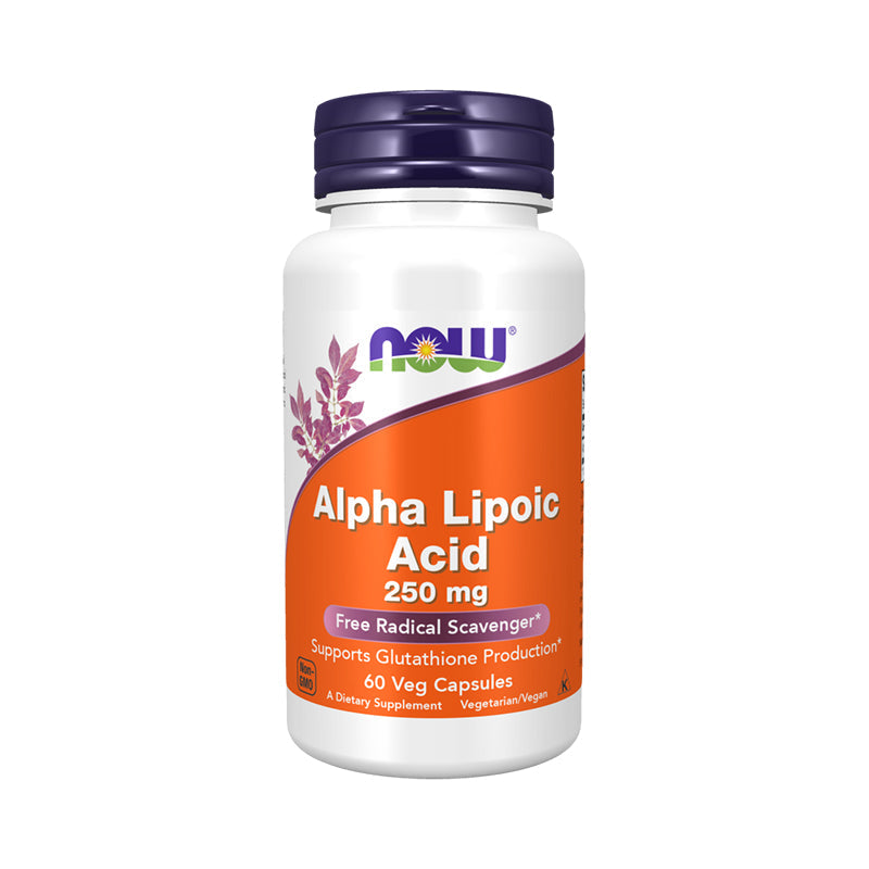 NOW Alpha Lipoic Acid 250 mg Veg Capsules 80 Capsules